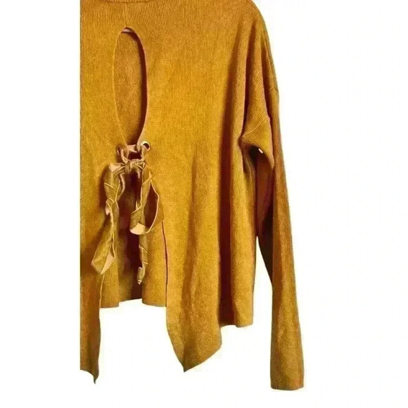 American Eagle One Size Don't Ask Why Sweater Open Back Fall Holiday Party - Picture 13 of 13